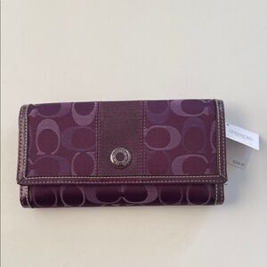 Coach Plum Signature Wallet